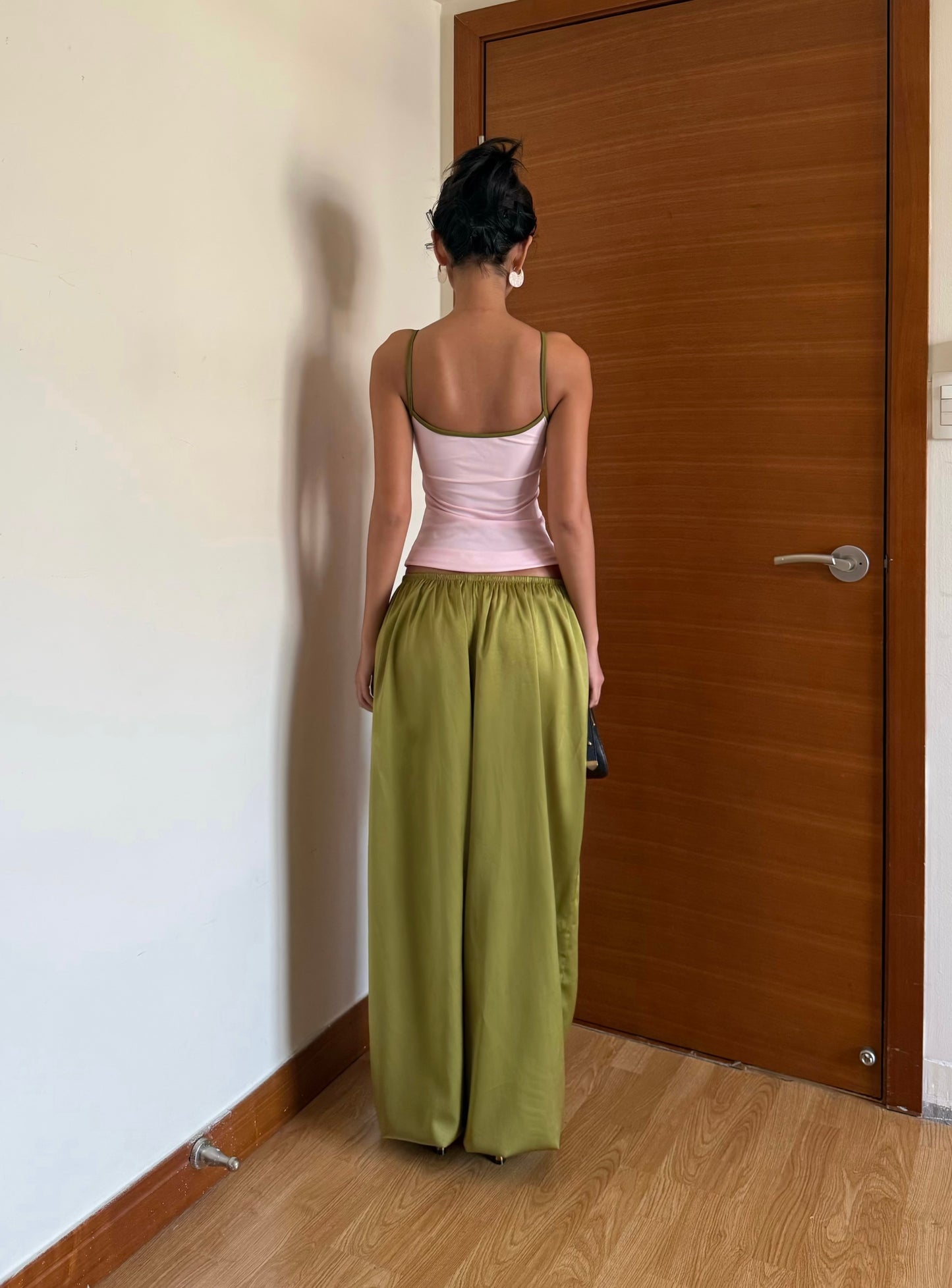 Silk Baloon Pants - Green