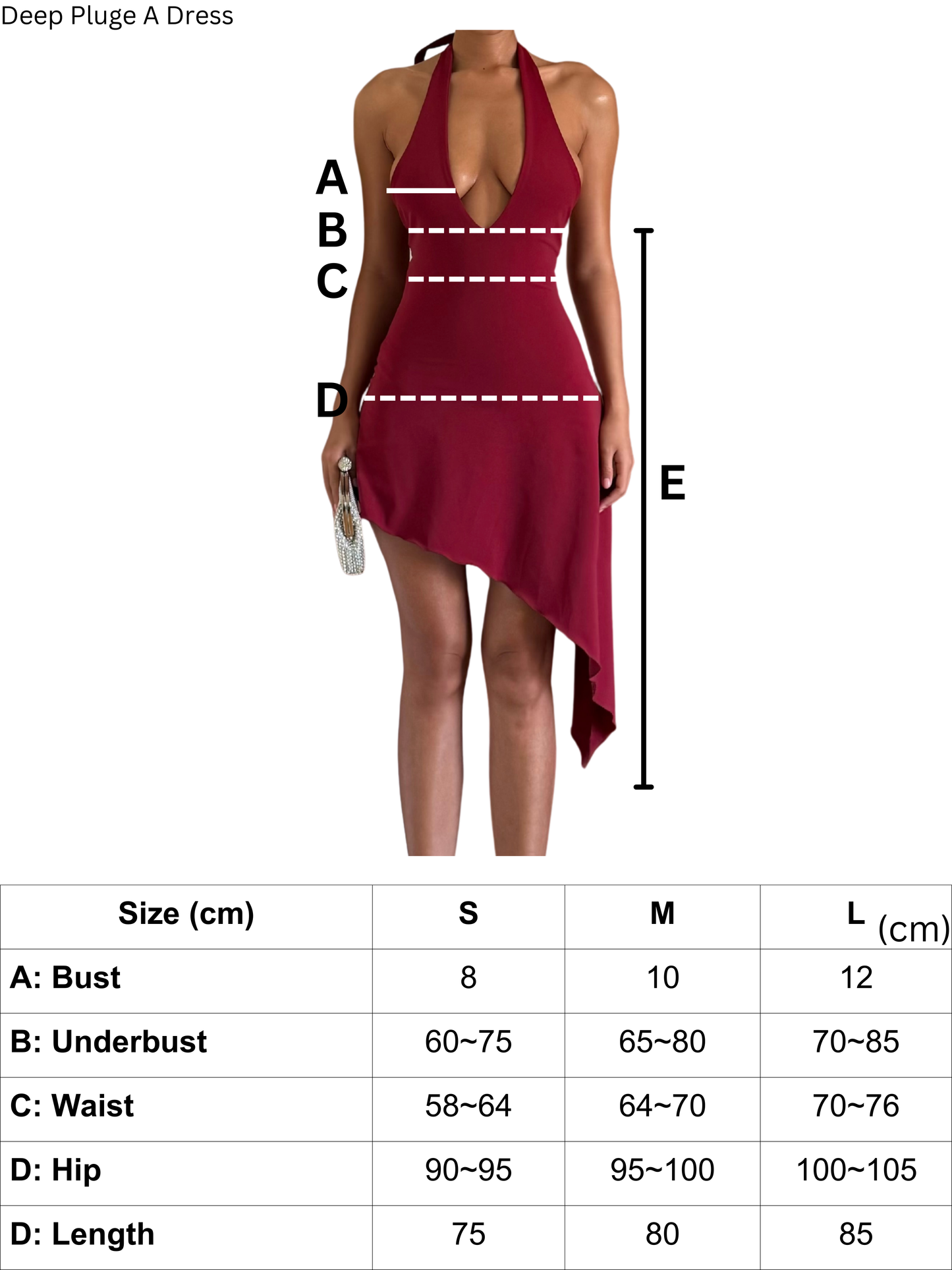 Deep Plunge A Dress - Red