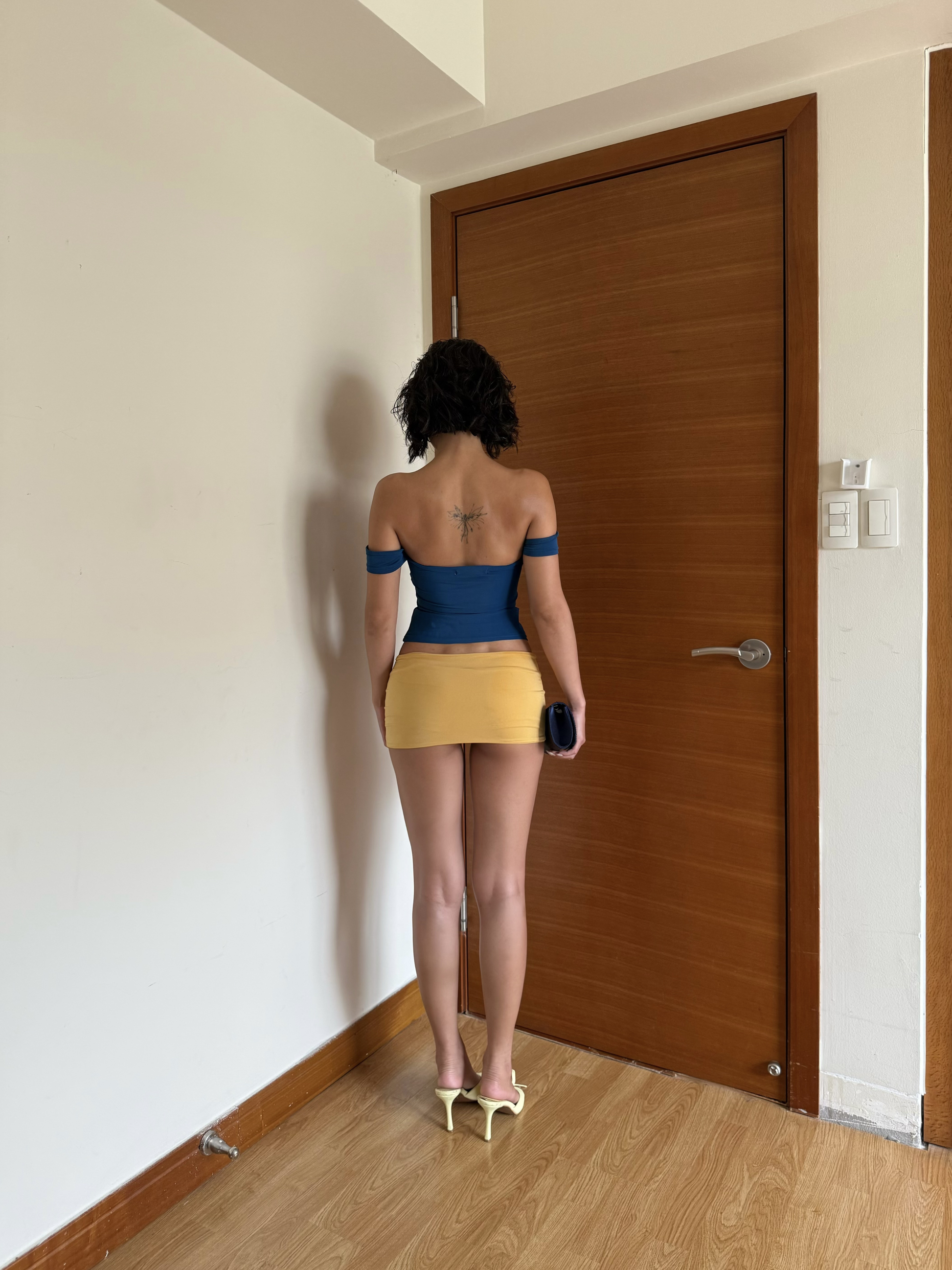 Off Shoulder Tube Top - Teal Blue