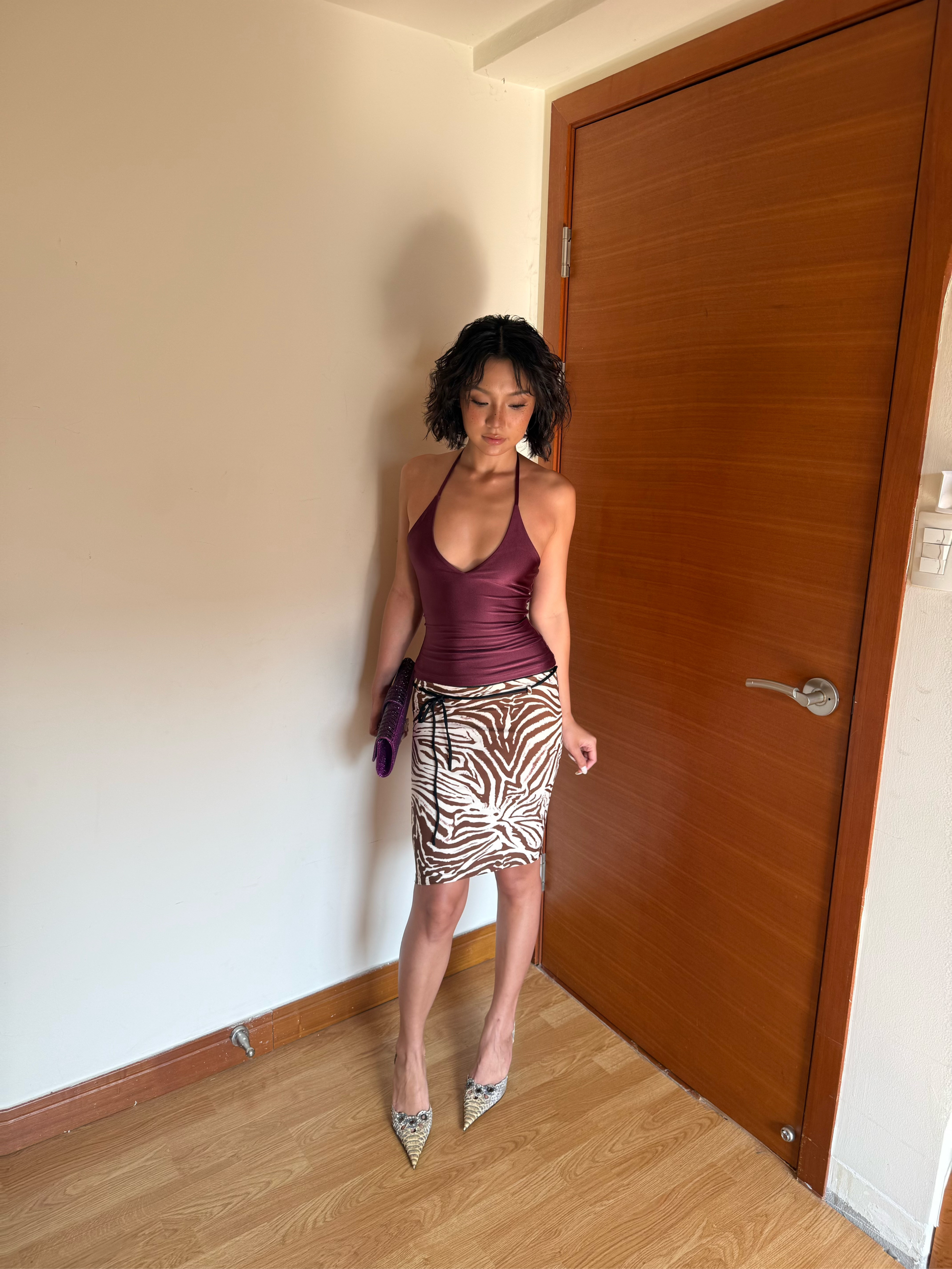 Signature Midi Skirt - Zebra Print