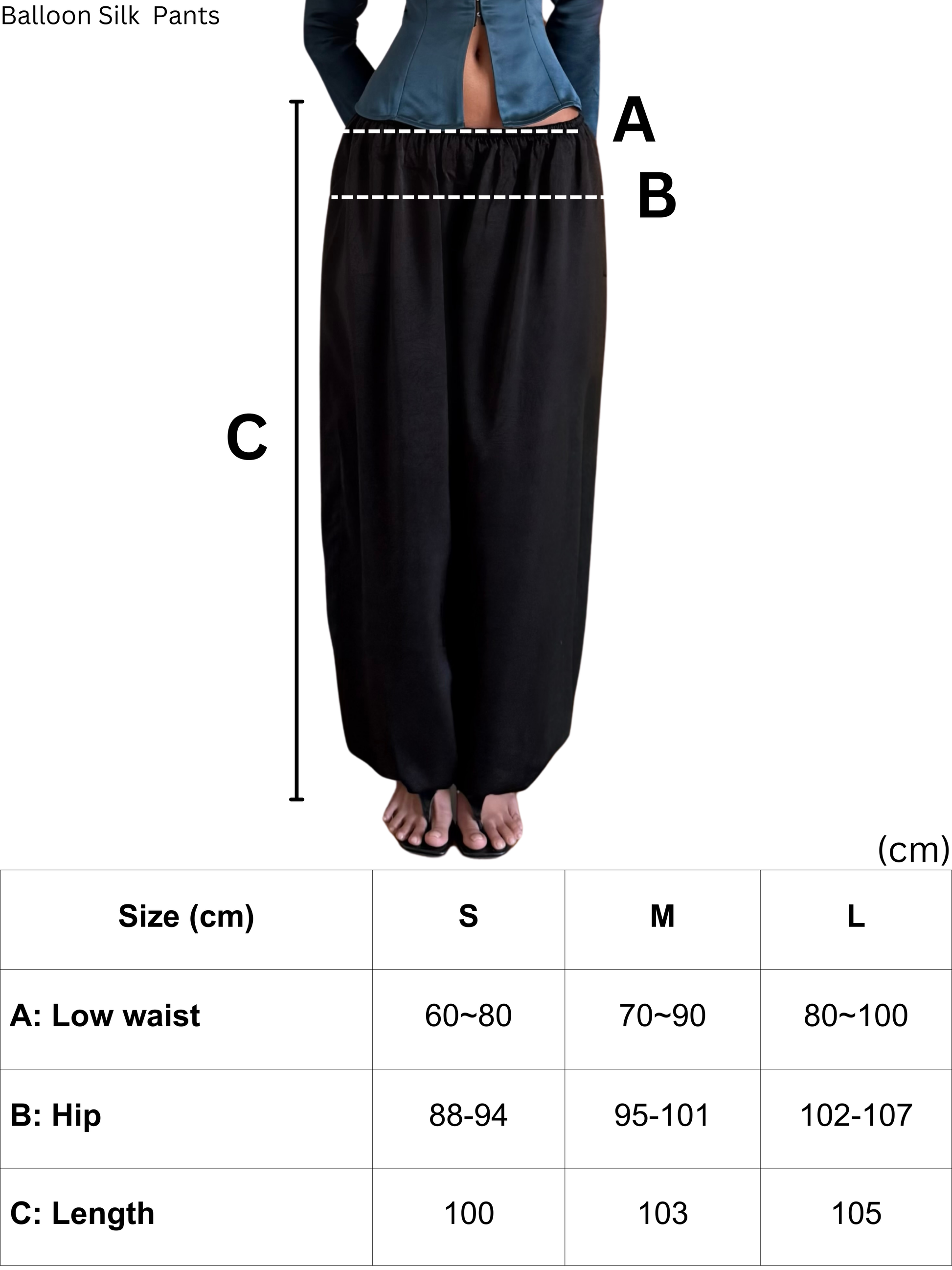 Silk Baloon Pants - Black