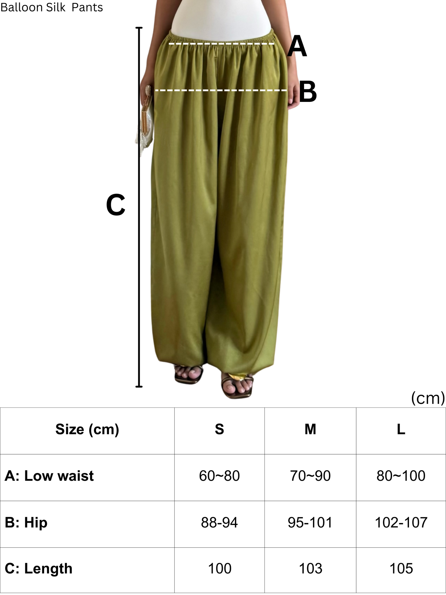 Silk Baloon Pants - Green
